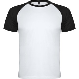 Indianapolis rvid ujj gyerek sportpl, white, solid black (T-shirt, pl, kevertszlas, mszlas)