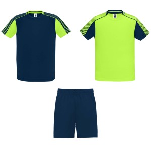 Juve uniszex sport szett, fluor green, navy blue (T-shirt, pl, kevertszlas, mszlas)