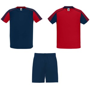 Juve uniszex sport szett, red, navy blue (T-shirt, pl, kevertszlas, mszlas)