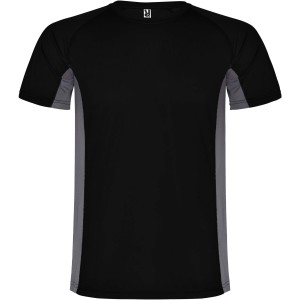 Shanghai rvid ujj gyerek sportpl, solid black, dark lead (T-shirt, pl, kevertszlas, mszlas)