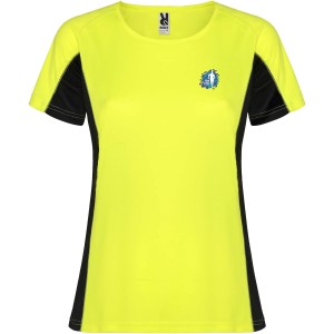 Shanghai rvid ujj ni sportpl, fluor yellow, solid black (T-shirt, pl, kevertszlas, mszlas)
